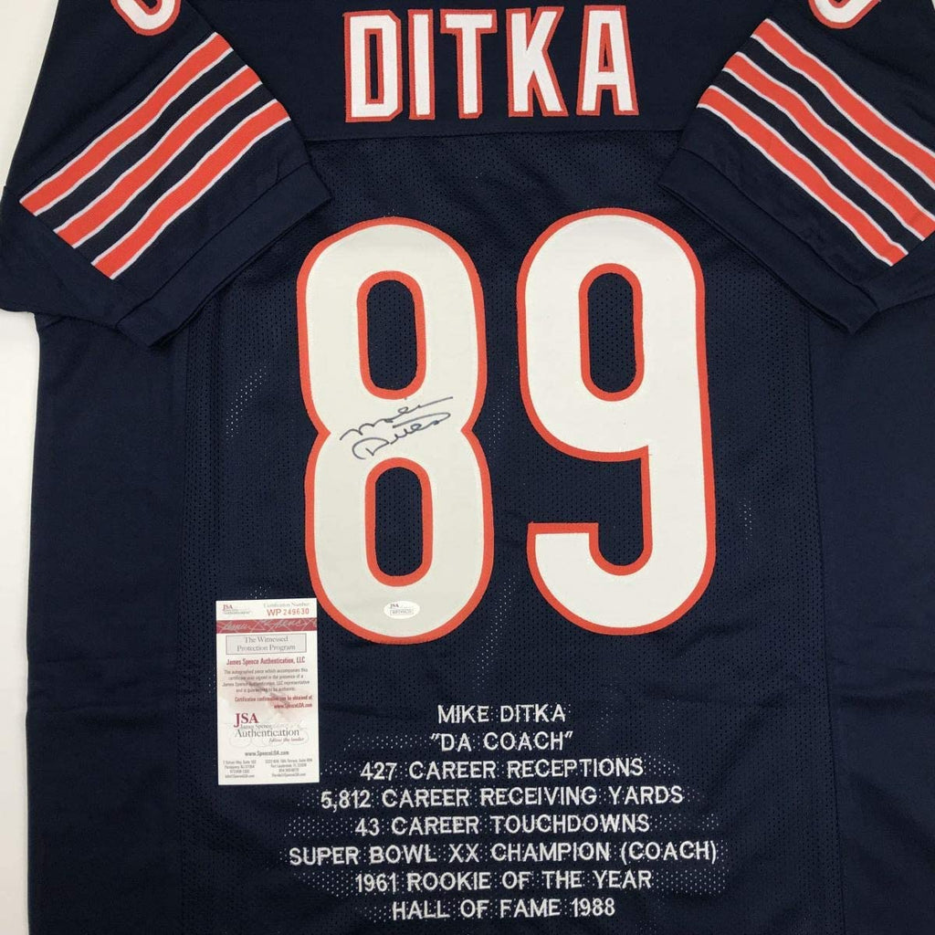 autographed-signed-mike-ditka-chicago-blue-stat-football-jersey-jsa-coa