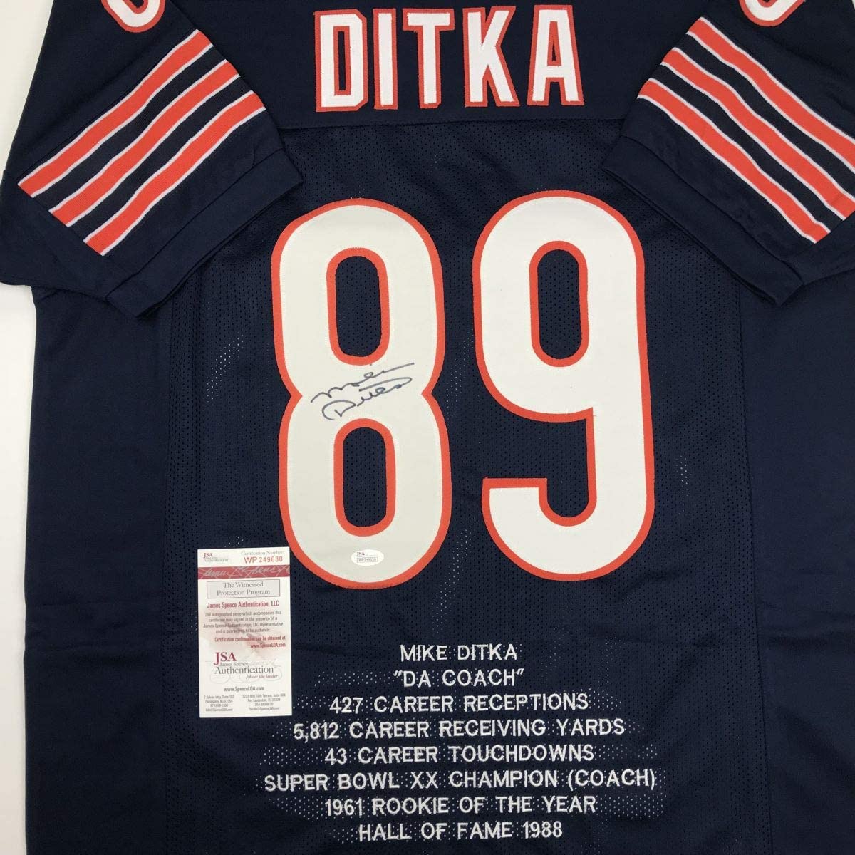 autographed-signed-mike-ditka-chicago-blue-stat-football-jersey-jsa-coa
