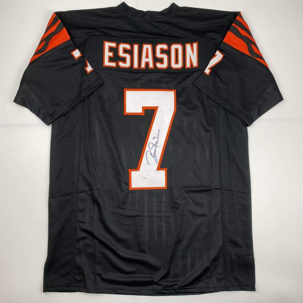 autographed-signed-boomer-esiason-cincinnati-black-football-jersey-jsa-coa