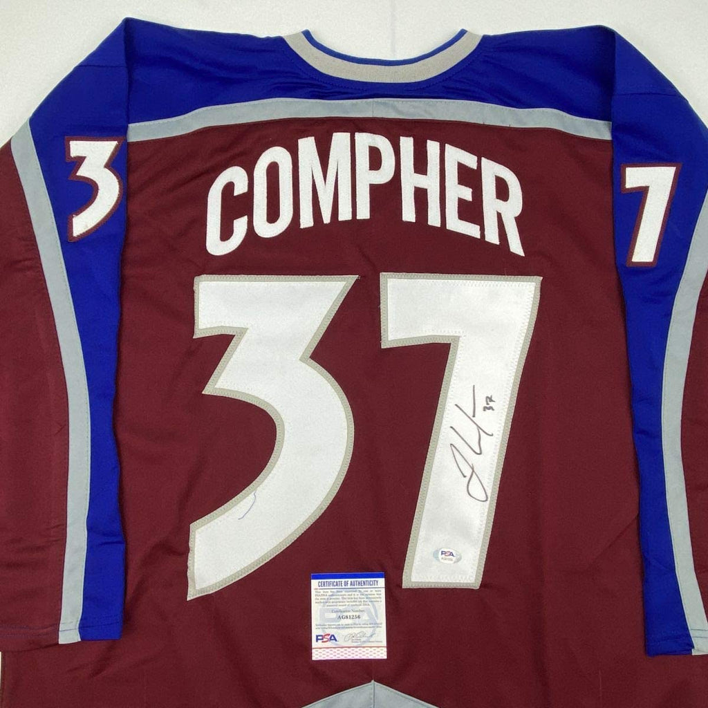 autographed-signed-jt-j-t-compher-colorado-maroon-hockey-jersey-psa-dna-coa