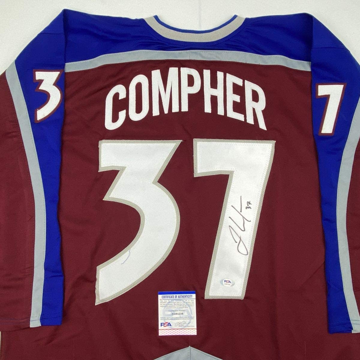 autographed-signed-jt-j-t-compher-colorado-maroon-hockey-jersey-psa-dna-coa