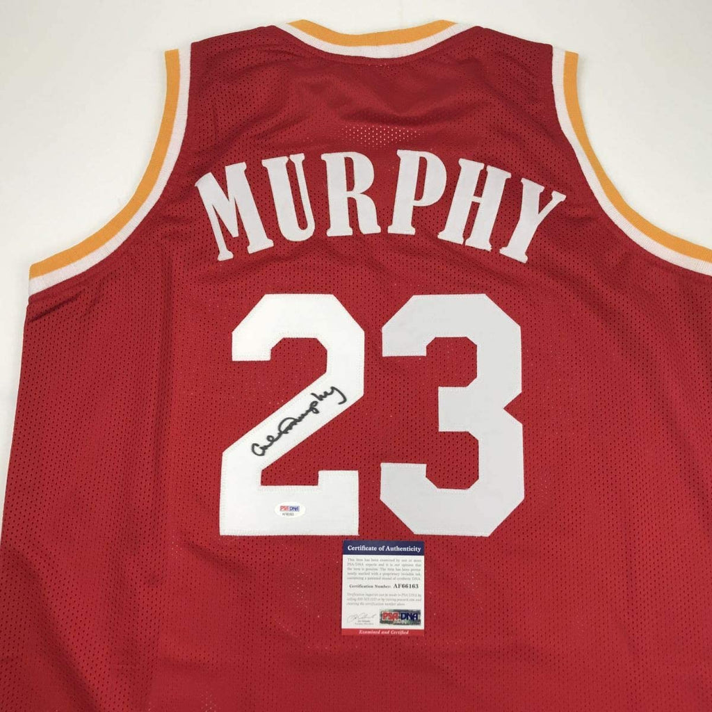 autographed-signed-calvin-murphy-houston-red-basketball-jersey-psa-dna-coa