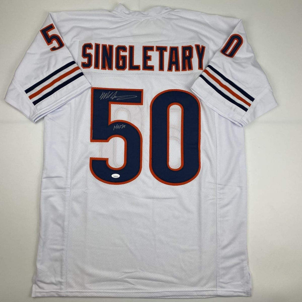 autographed-signed-mike-singletary-hof-98-chicago-white-football-jersey-jsa-coa