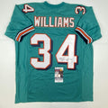autographed-signed-ricky-williams-miami-teal-football-jersey-jsa-coa