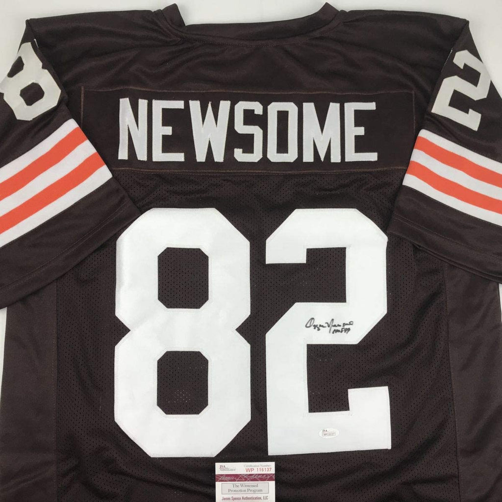 autographed-signed-ozzie-newsome-hof-99-cleveland-football-brown-jersey-jsa-coa