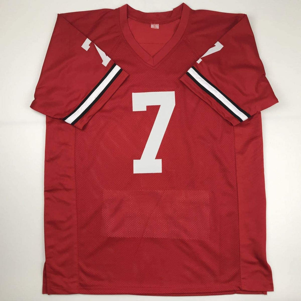 autographed-signed-rodney-hampton-georgia-red-stat-college-football-jersey-psa-dna-coa