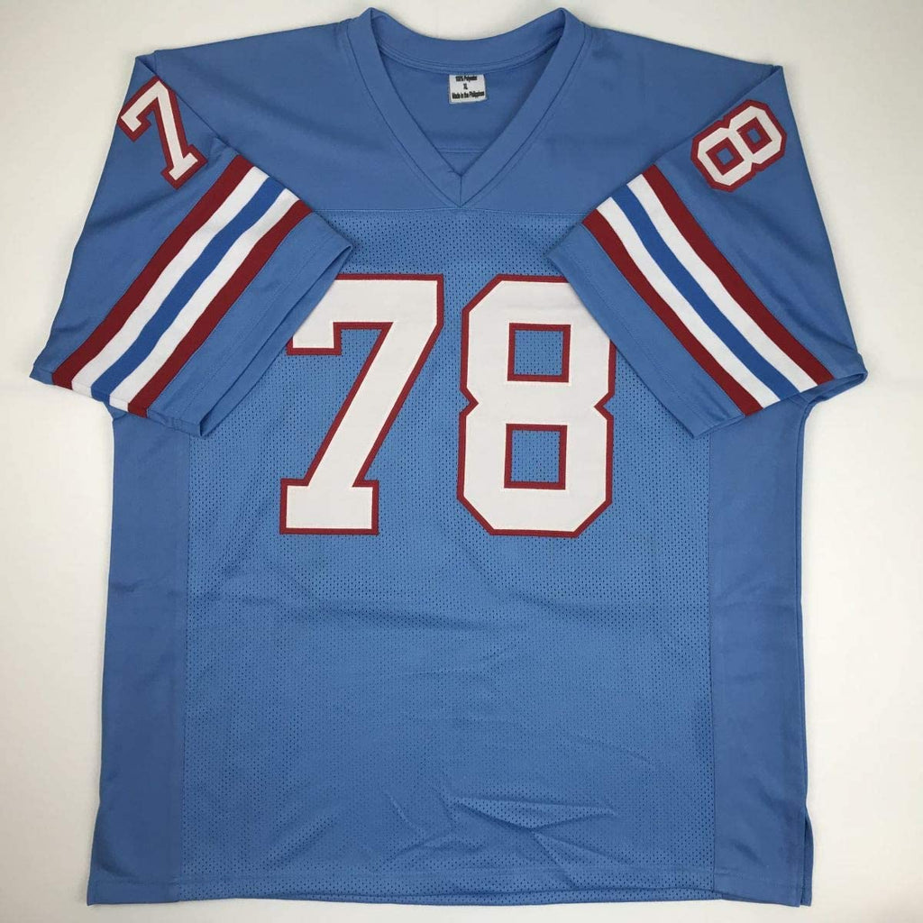 autographed-signed-curley-culp-hof-13-houston-blue-football-jersey-jsa-coa