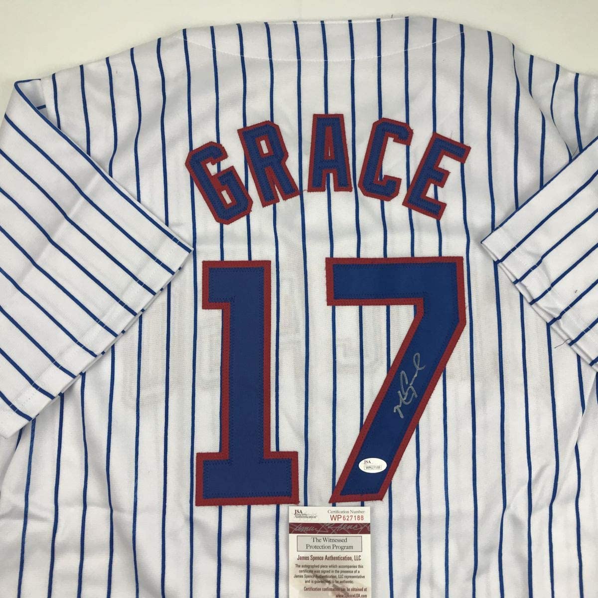 autographed-signed-mark-grace-chicago-pinstripe-baseball-jersey-jsa-coa