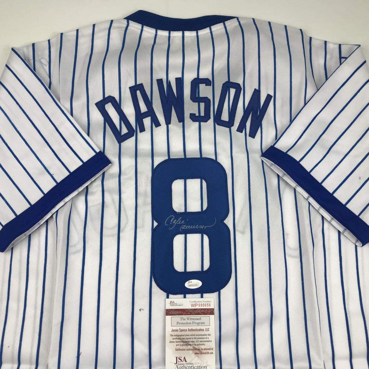 autographed-signed-andre-dawson-chicago-white-pinstripe-baseball-jersey-jsa-coa