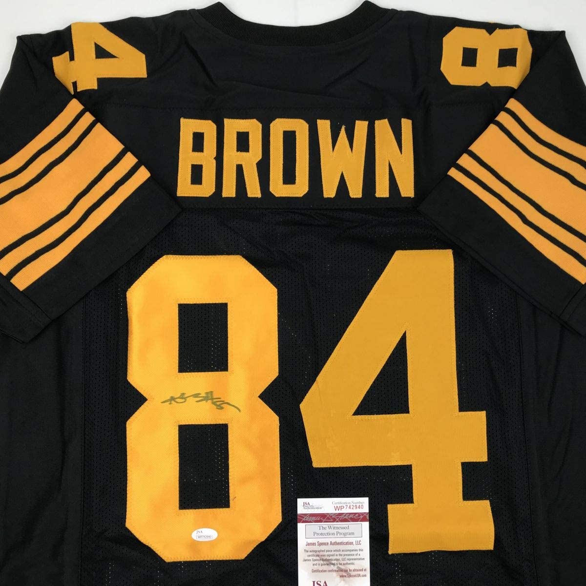 autographed-signed-antonio-brown-pittsburgh-steelers-color-rush-black-football-jersey-jsa-coa
