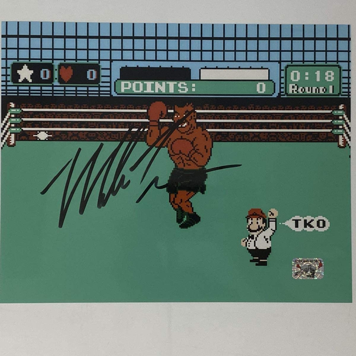 autographed-signed-mike-tyson-punchout-nintendo-video-game-boxing-8x10-photo-athlete-hologram-coa