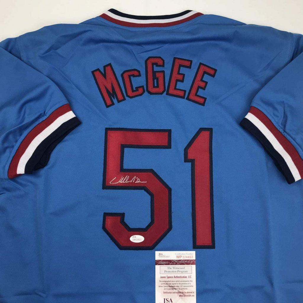 autographed-signed-willie-mcgee-st-louis-blue-baseball-jersey-jsa-coa