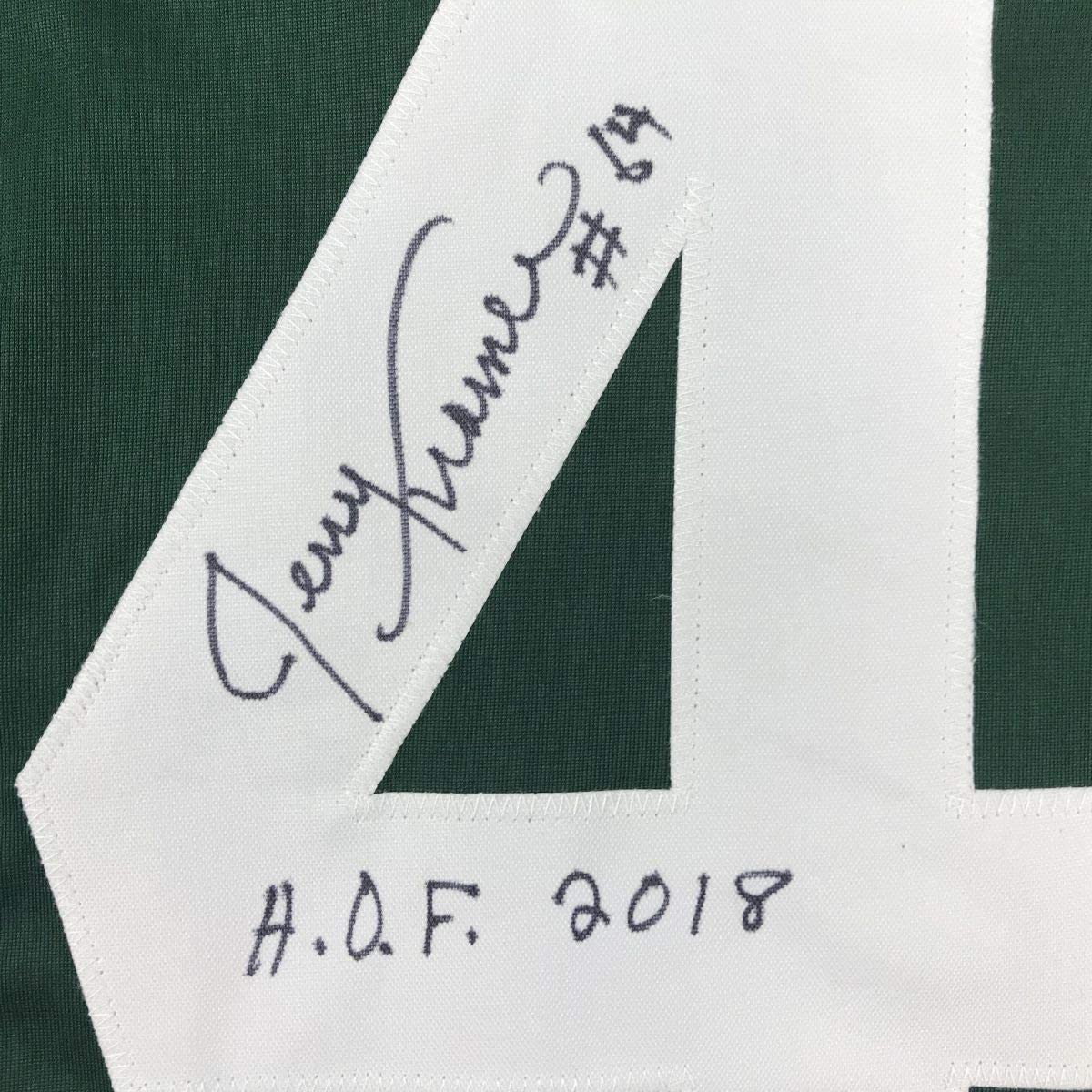 autographed-signed-jerry-kramer-hof-2018-green-bay-green-football-jersey-jsa-coa