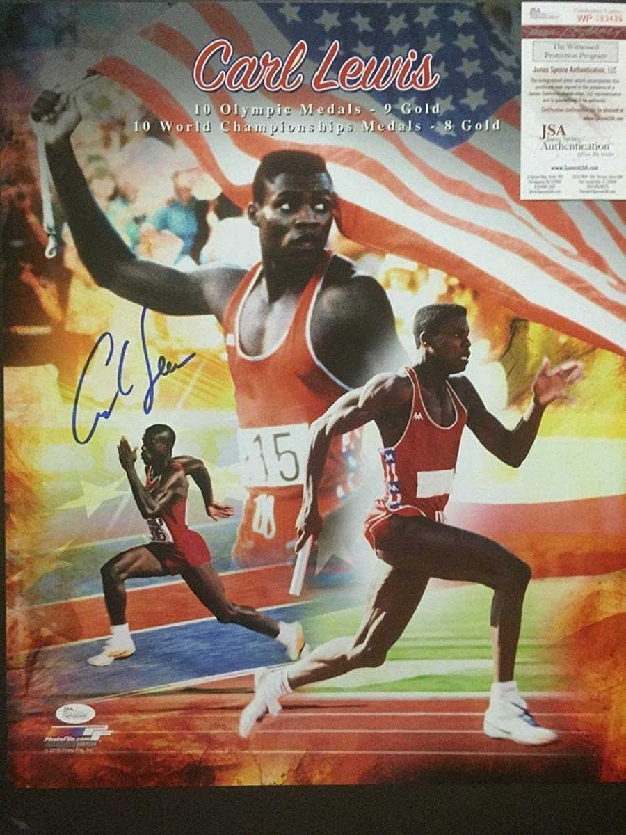 autographed-signed-carl-lewis-track-usa-olympics-9x-gold-medalist-16x20-photo-jsa-coa