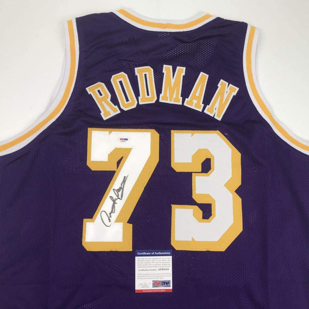 autographed-signed-dennis-rodman-los-angeles-la-purple-basketball-jersey-psa-dna-coa