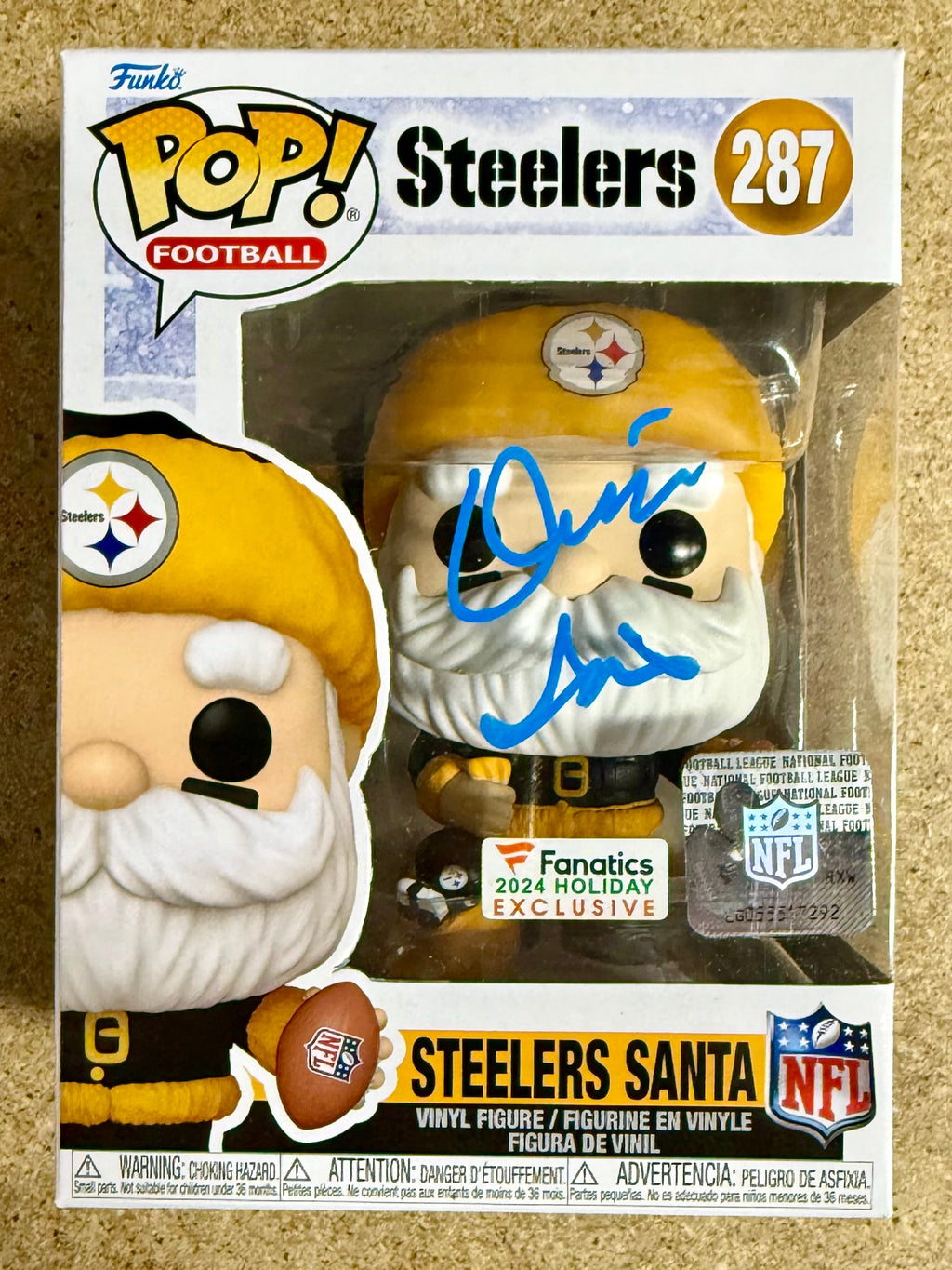 donnie-iris-signed-nfl-pittsburgh-steelers-santa-funko-pop-287-with-jsa-coa