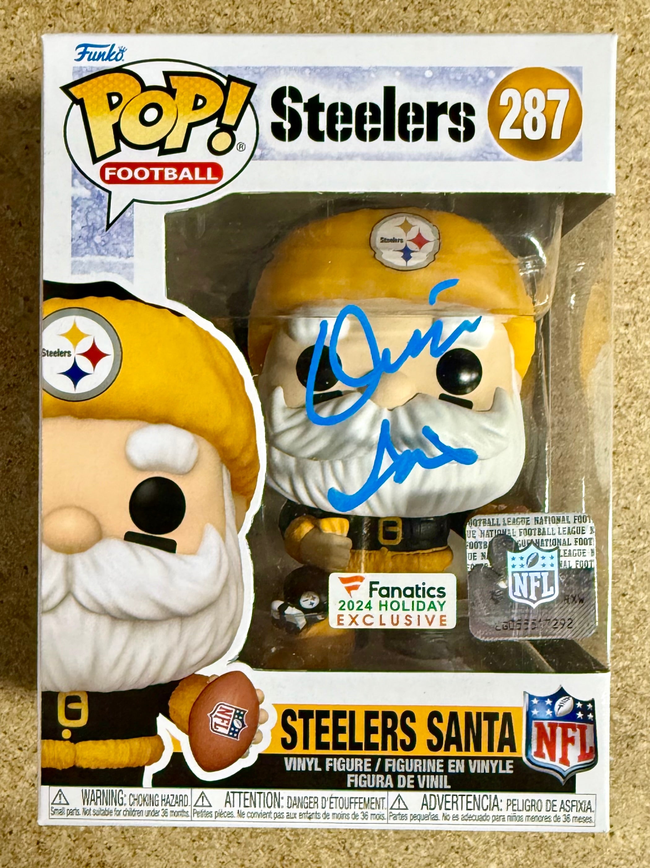 donnie-iris-signed-nfl-pittsburgh-steelers-santa-funko-pop-287-with-jsa-coa