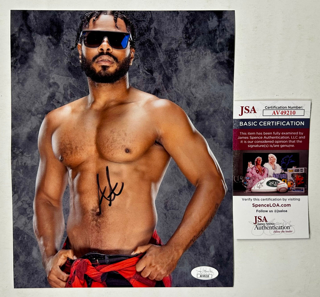 ashante-thee-adonis-signed-8x10-photo-wwe-wrestling-smackdown-with-jsa-coa