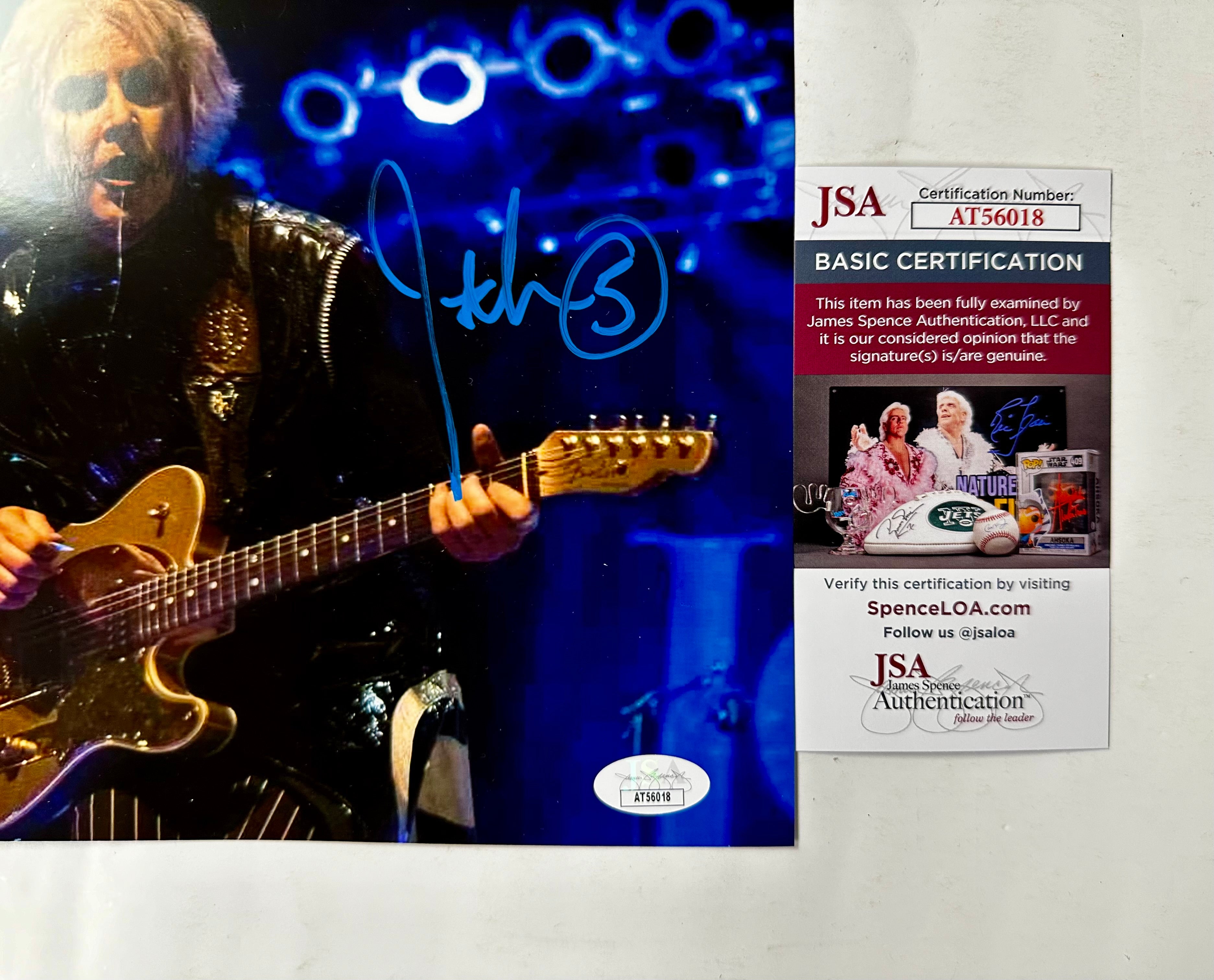 John 5 Signed Guitarist 8x10 Photo JSA COA Marilyn Manson Motley Crue Rob Zombie