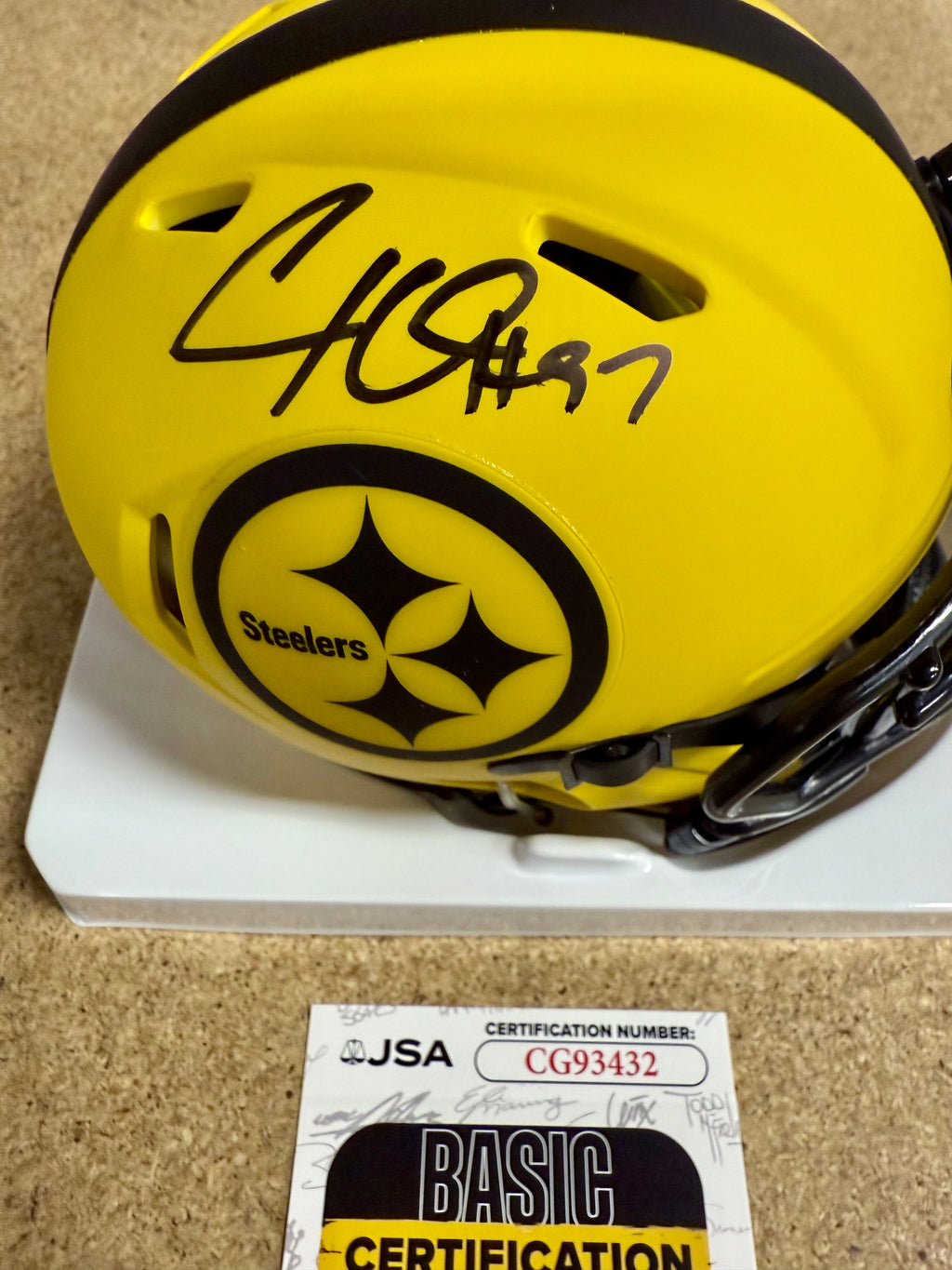 cam-heyward-signed-pittsburgh-steelers-rave-mini-helmet-with-jsa-coa