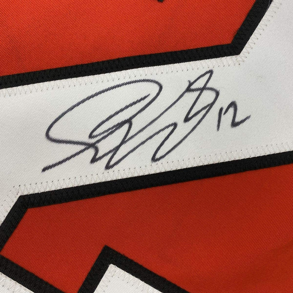 autographed-signed-simon-gagne-philadelphia-orange-hockey-jersey-jsa-coa