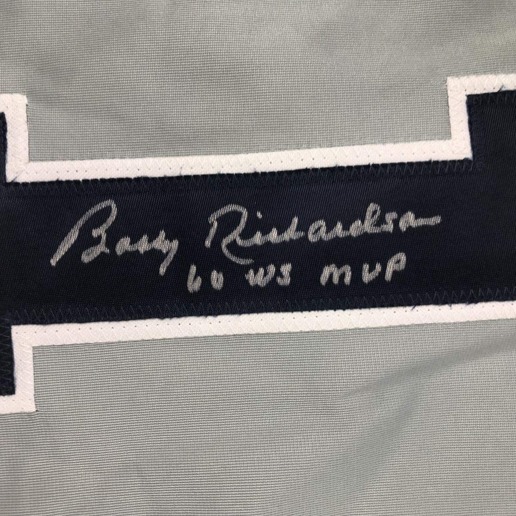 autographed-signed-bobby-richardson-60-ws-mvp-new-york-grey-baseball-jersey-jsa-coa
