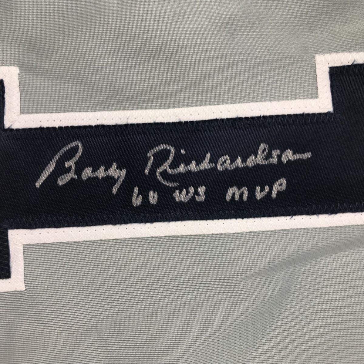 autographed-signed-bobby-richardson-60-ws-mvp-new-york-grey-baseball-jersey-jsa-coa