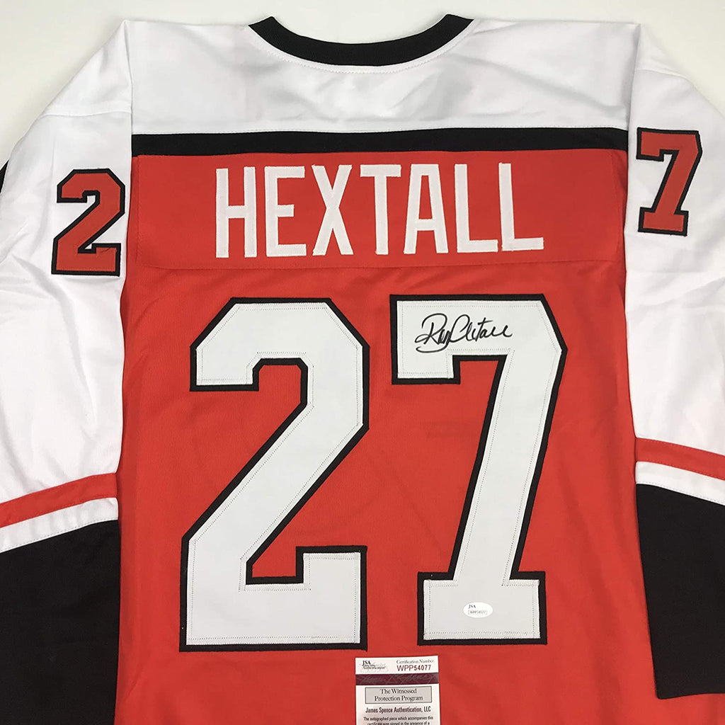 autographed-signed-ron-hextall-philadelphia-orange-hockey-jersey-jsa-coa