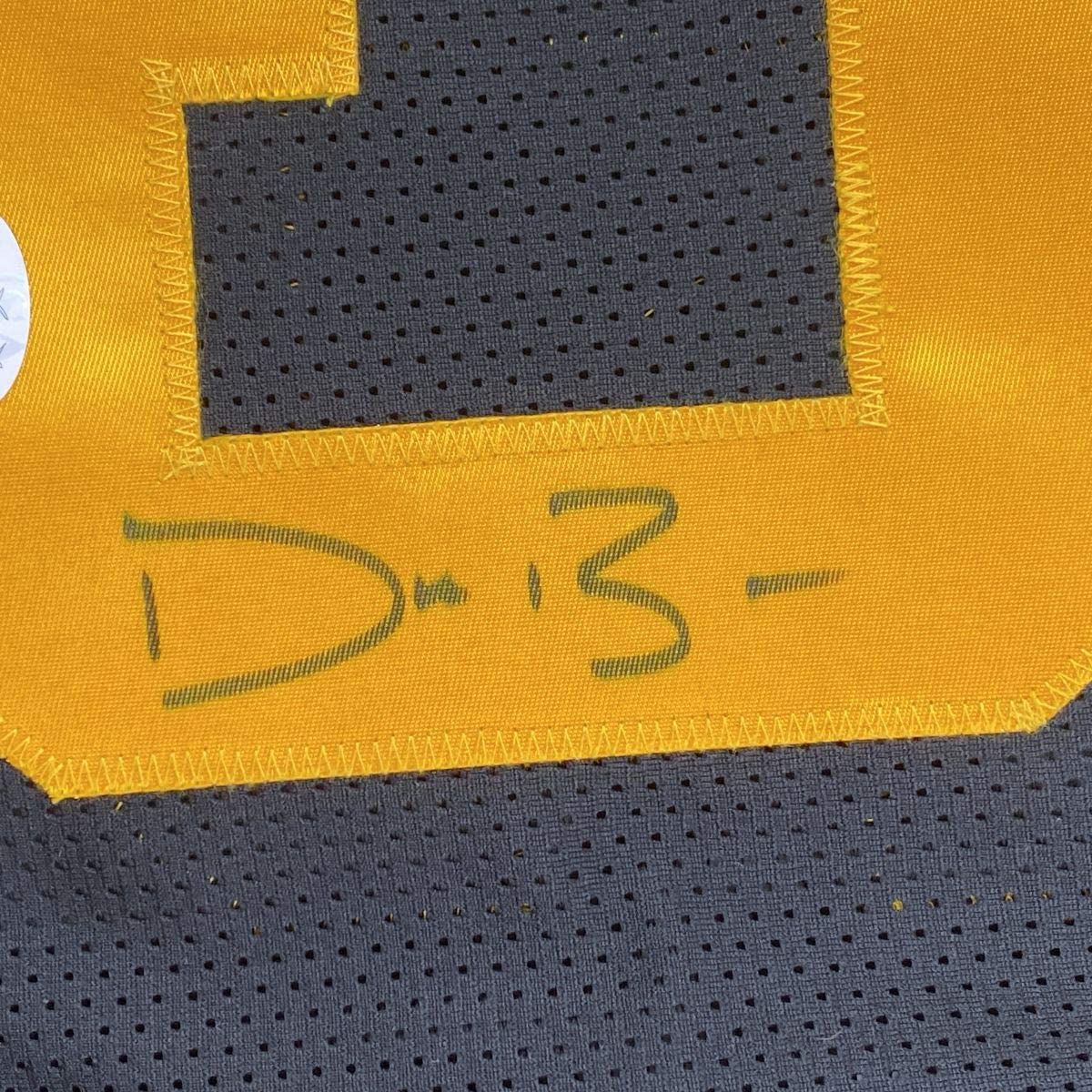 autographed-signed-devin-bush-pittsburgh-color-rush-football-jersey-jsa-coa