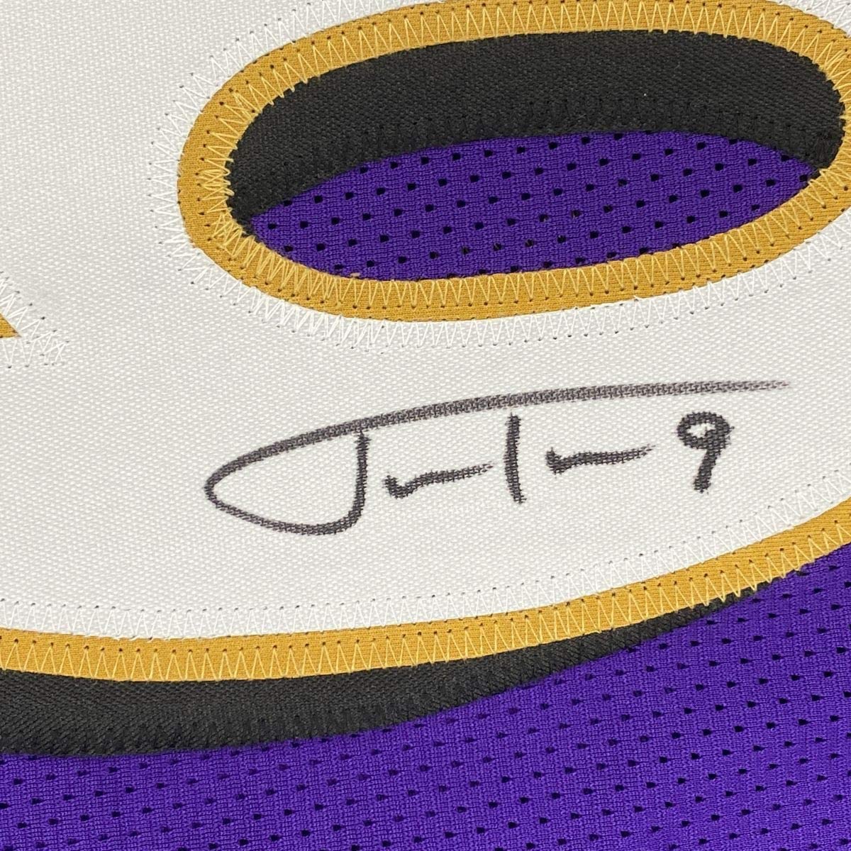 autographed-signed-justin-tucker-baltimore-purple-football-jersey-jsa-coa
