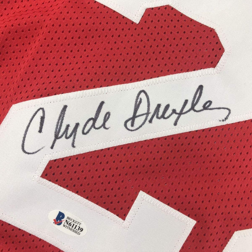 autographed-signed-clyde-drexler-houston-red-basketball-jersey-beckett-bas-coa