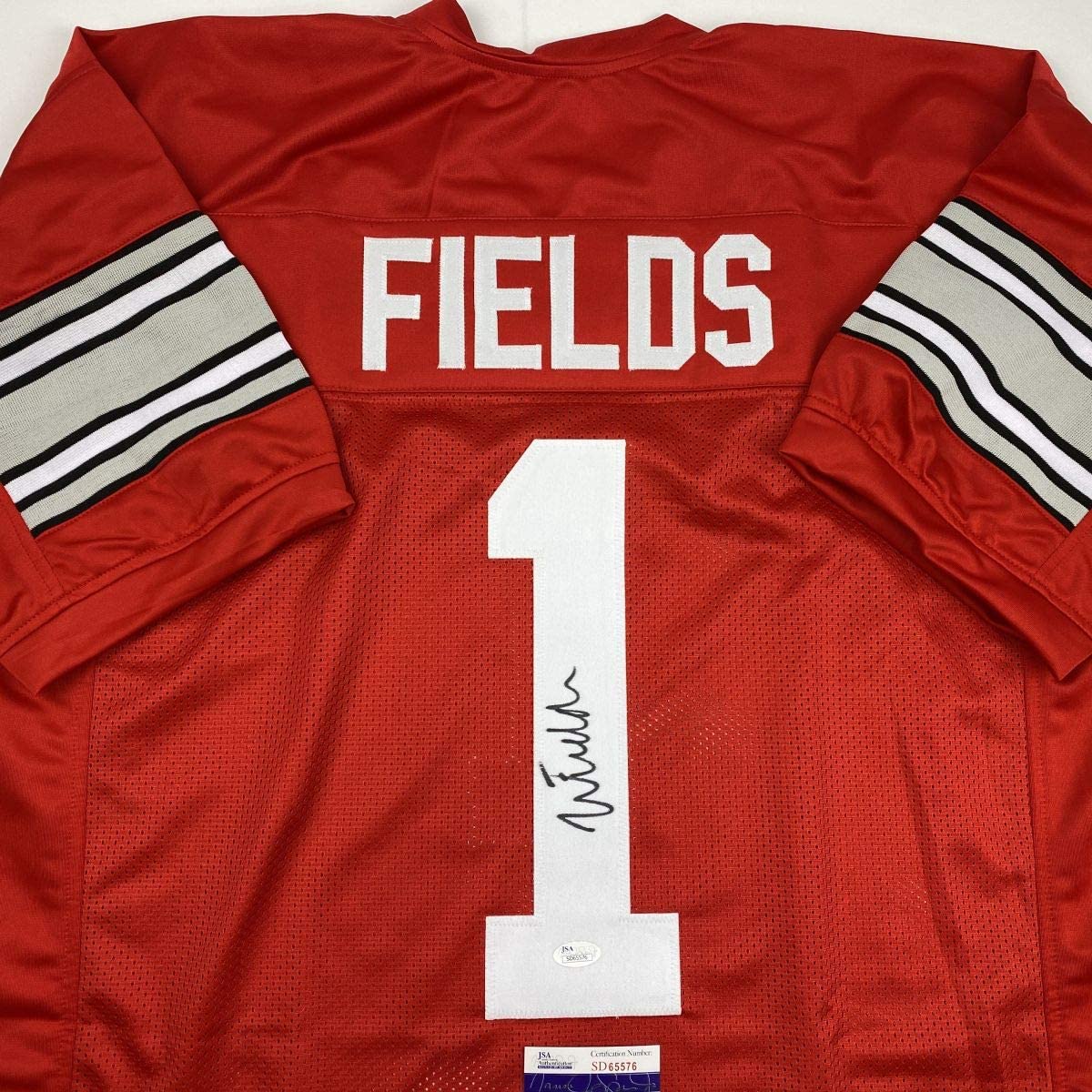 autographed-signed-justin-fields-ohio-state-red-college-football-jersey-jsa-coa