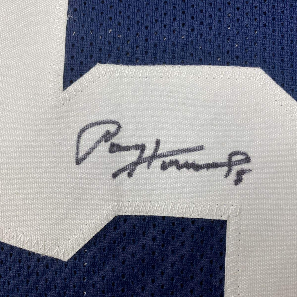 autographed-signed-paul-hornung-notre-dame-blue-college-football-jersey-jsa-coa