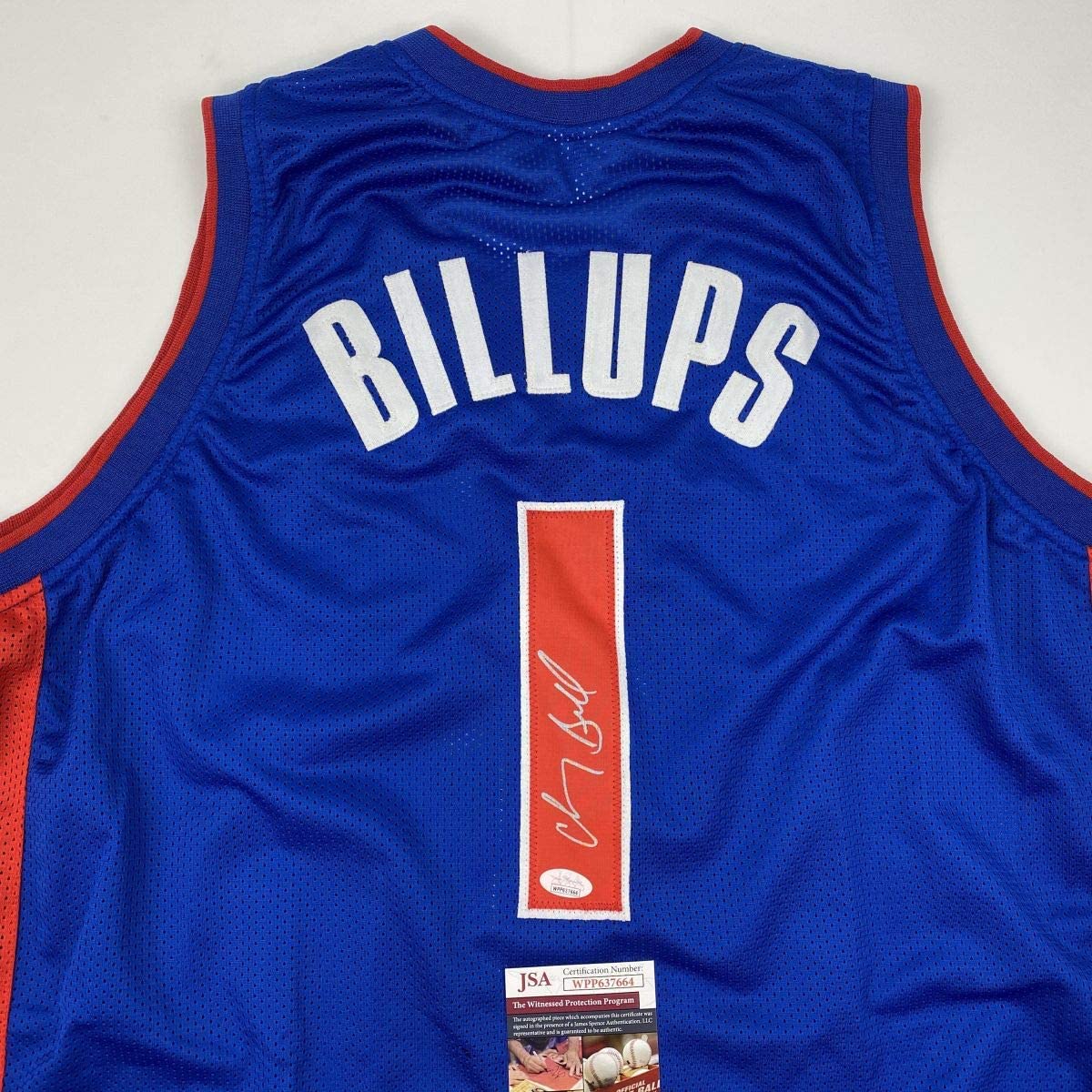 autographed-signed-chauncey-billups-detroit-blue-basketball-jersey-jsa-coa