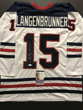 autographed-signed-jamie-langenbrunner-team-usa-united-states-white-hockey-jersey-jsa-coa