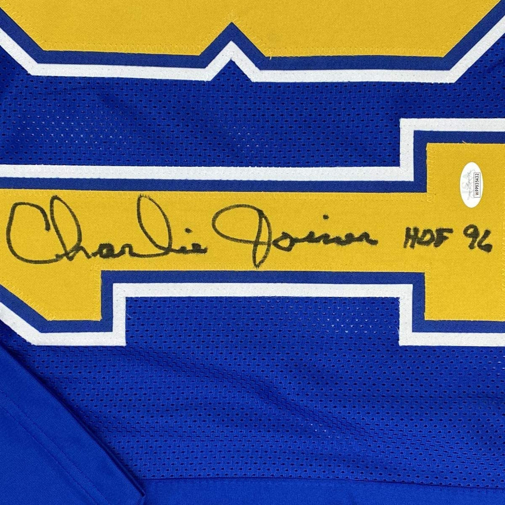 autographed-signed-charlie-joiner-hof-96-san-diego-royal-blue-yellow-football-jersey-jsa-coa
