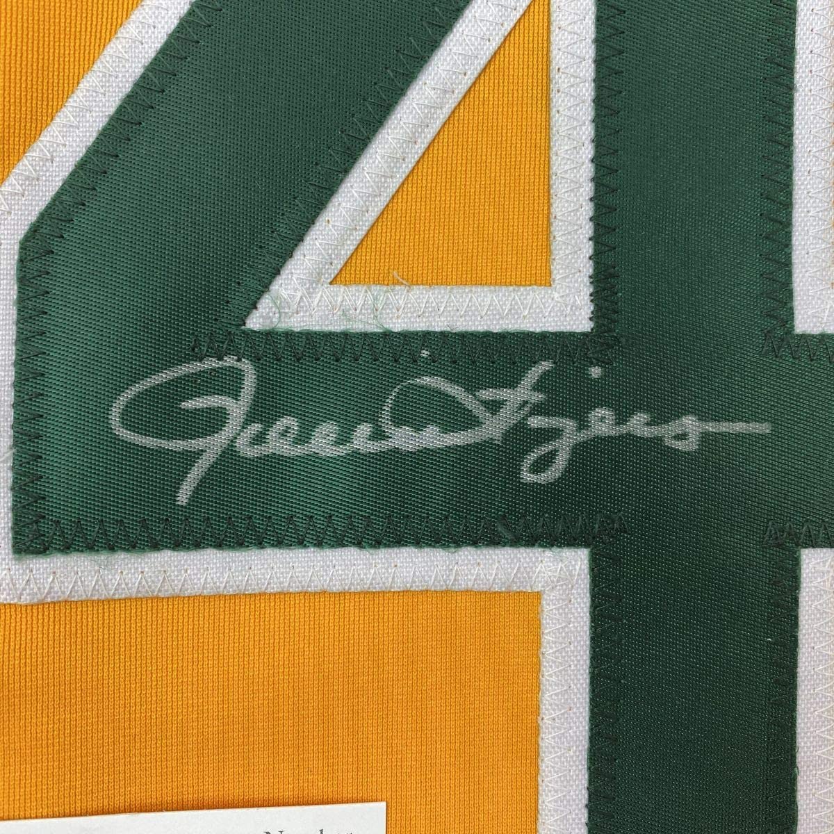 autographed-signed-rollie-fingers-oakland-yellow-baseball-jersey-jsa-coa