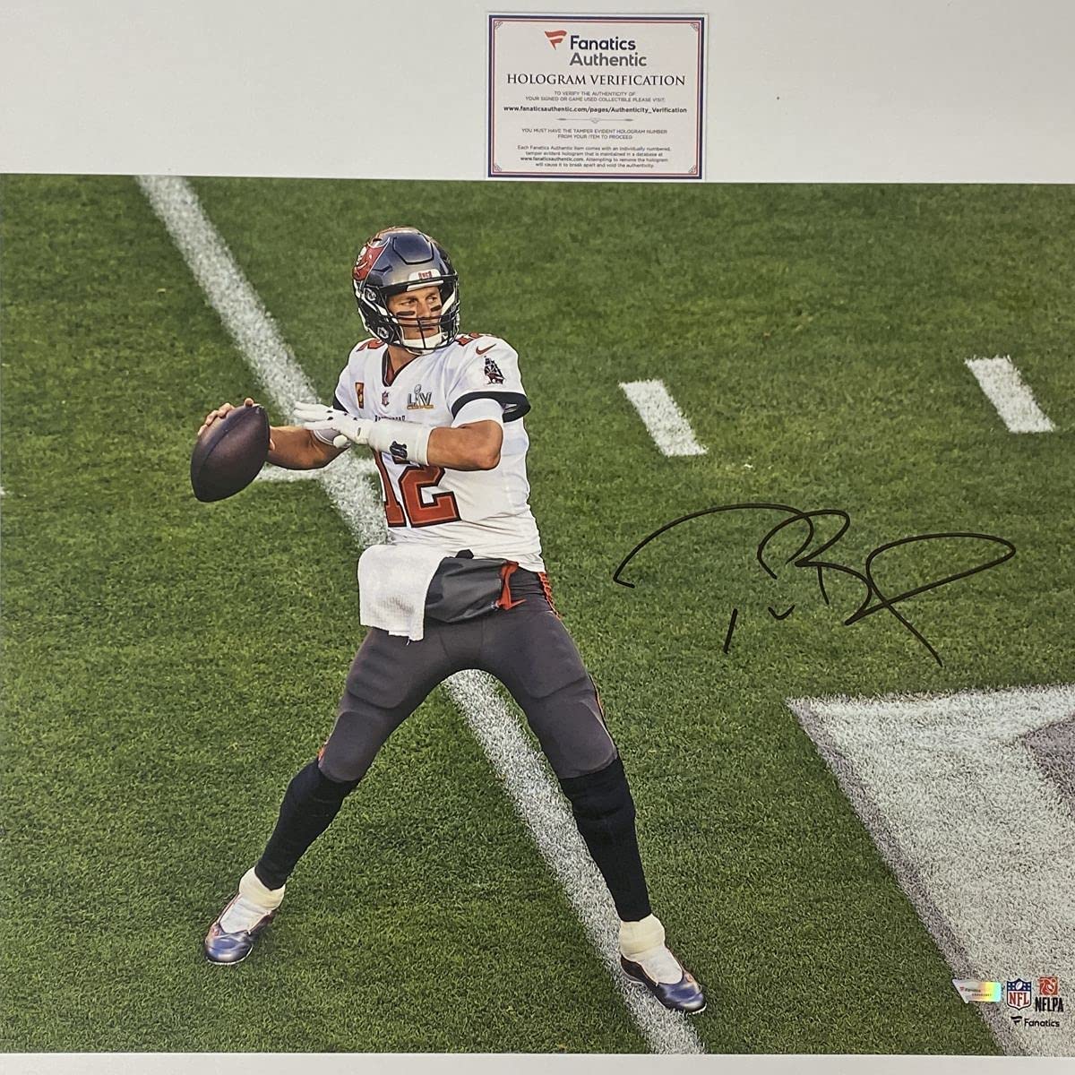 autographed-signed-tom-brady-super-bowl-lv-tampa-bay-buccaneers-16x20-football-photo-fanatics-coa