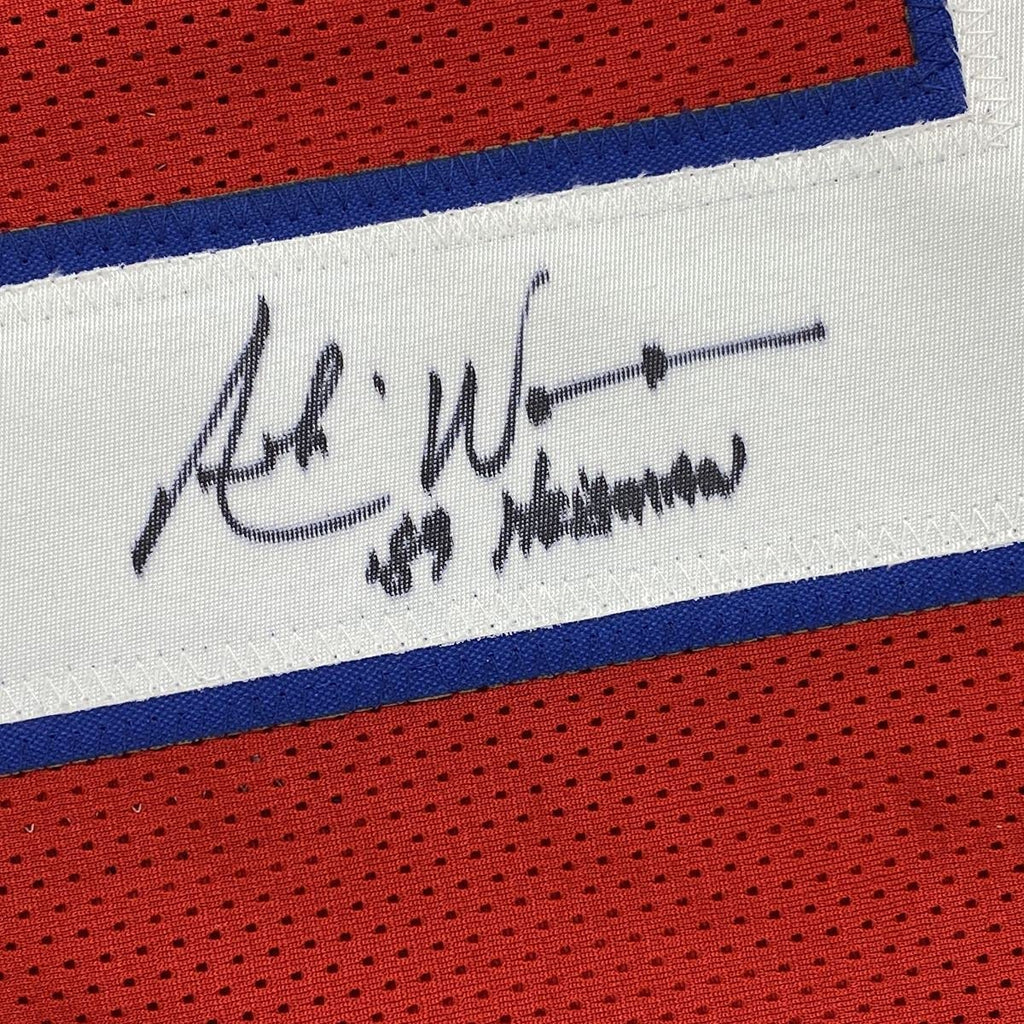 autographed-signed-andre-ware-89-heisman-houston-red-college-football-jersey-jsa-coa