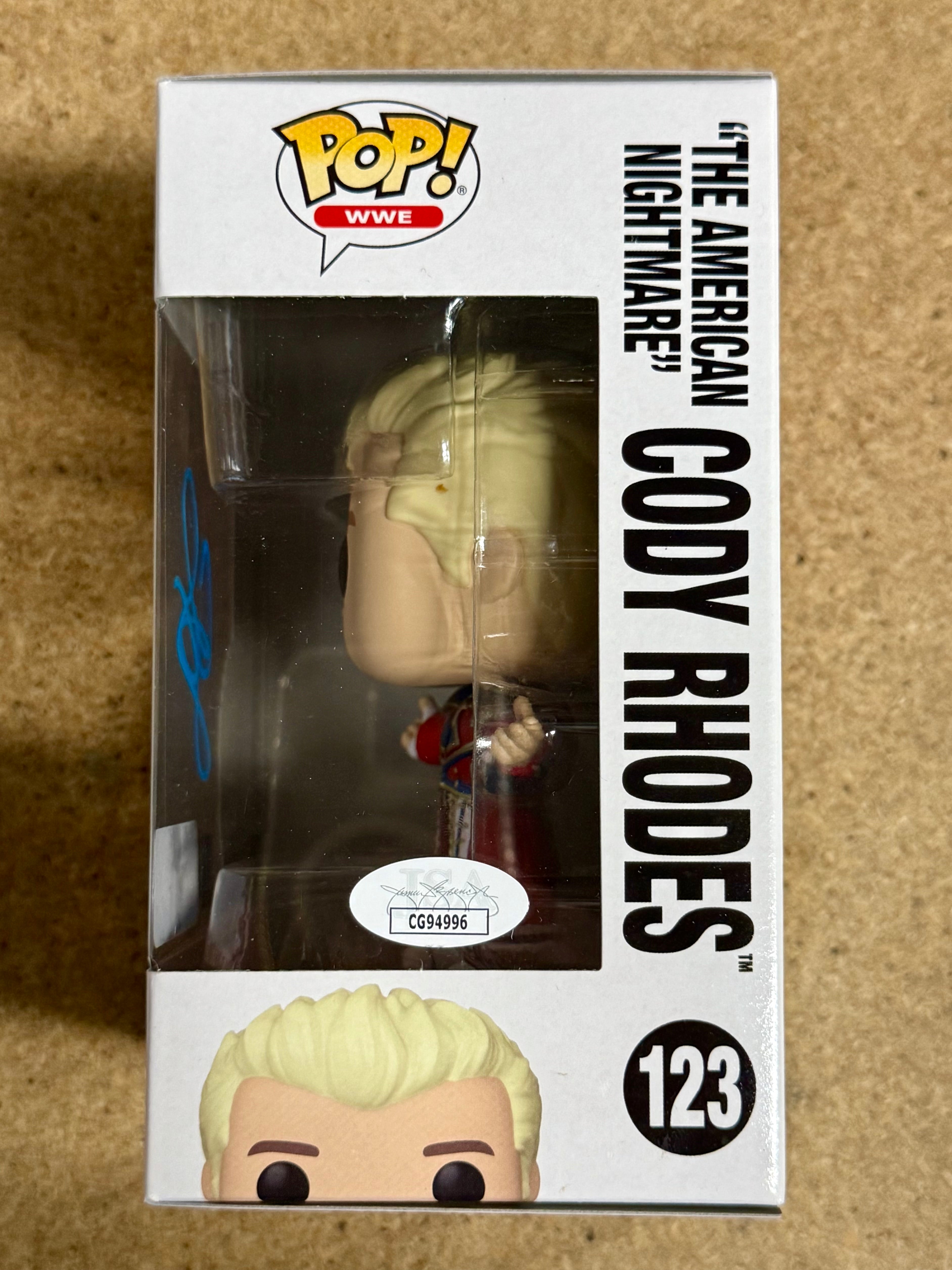 cody-rhodes-the-american-nightmare-wwe-signed-exclusive-funko-pop-123-with-jsa-coa