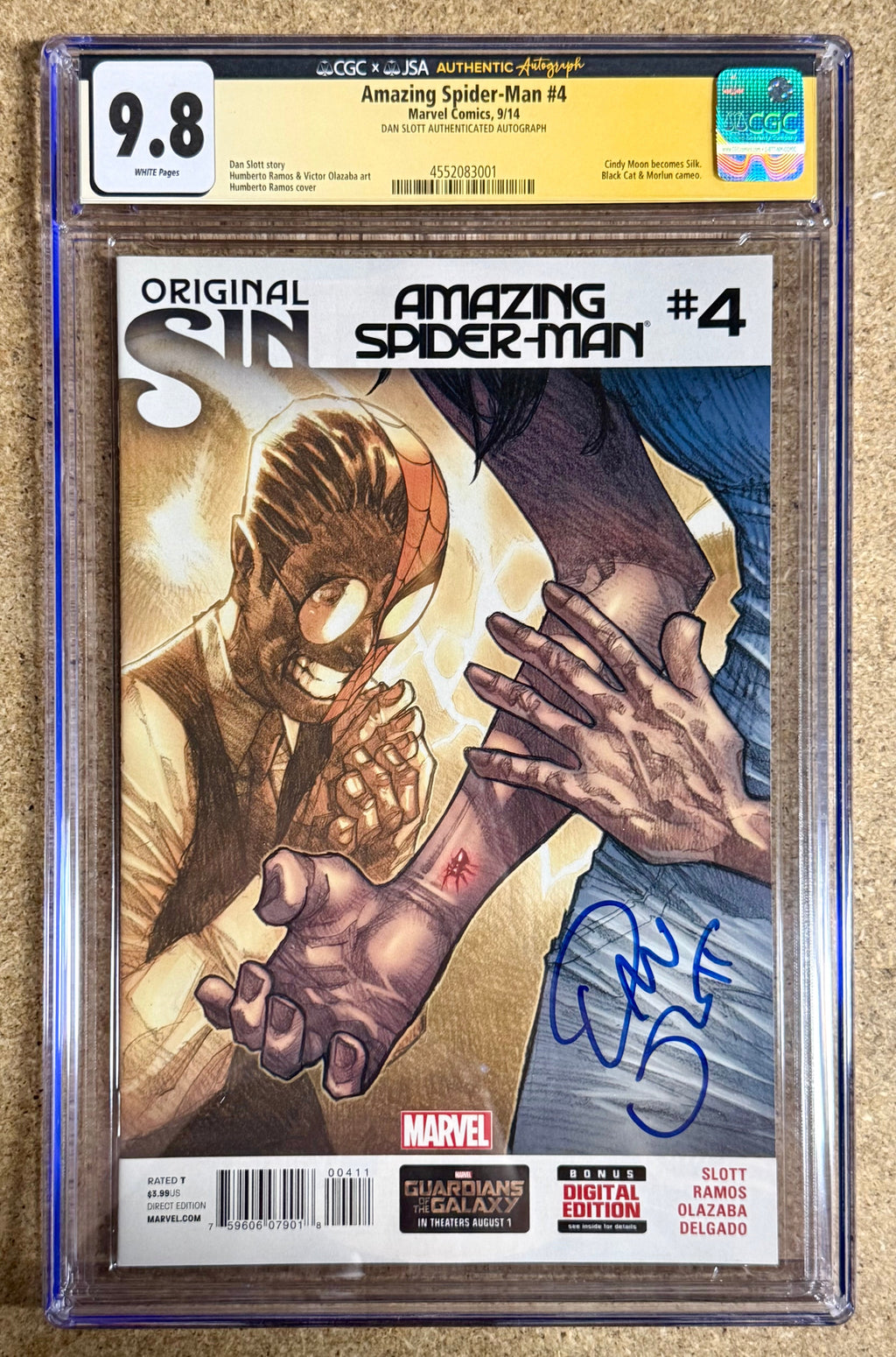 amazing-spider-man-4-marvel-2014-cgc-9-8-x-jsa-authentic-signed-dan-slott