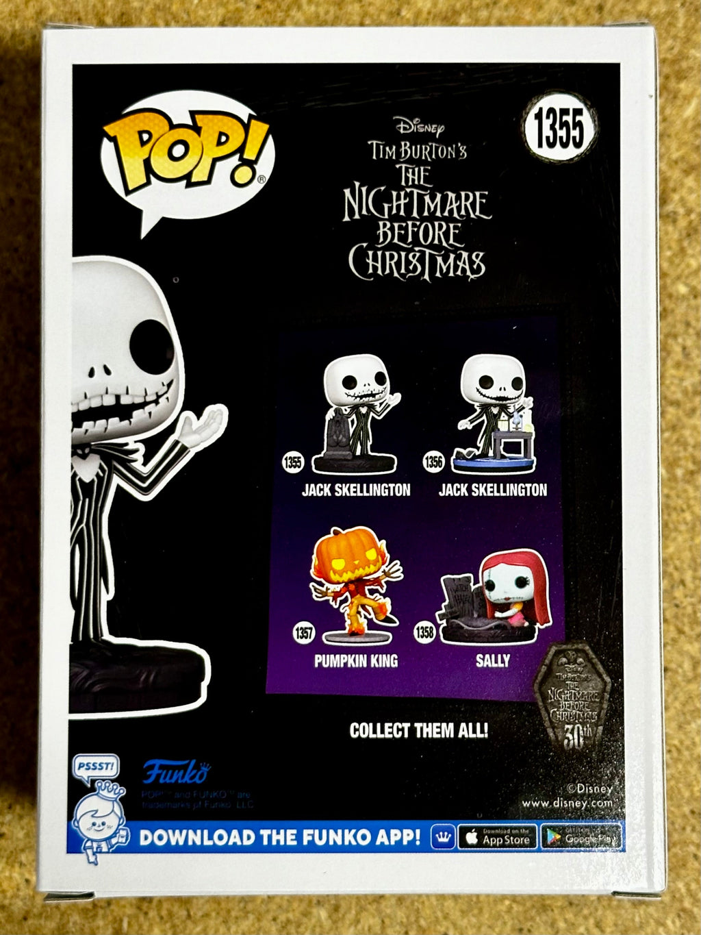 Funko Pop! Disney Jack Skellington With Tombstone #1355 Nightmare Before X-Mas 2023
