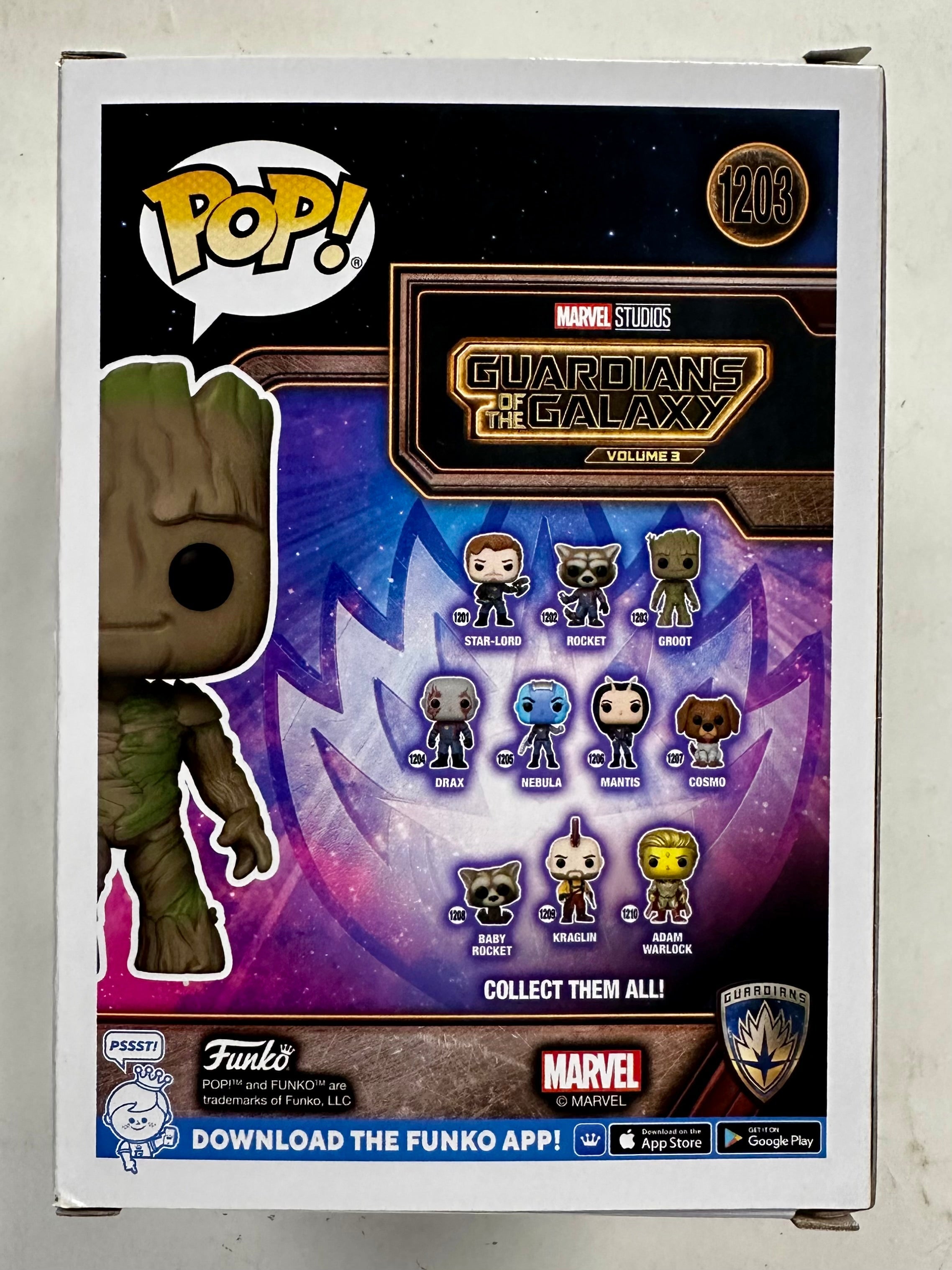 director-james-gunn-signed-funko-pop-marvel-1203-groot-guardians-of-the-galaxy-vol-3-gotg-2023-with-jsa-coa