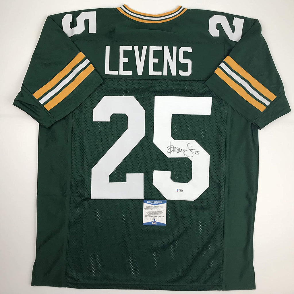 autographed-signed-dorsey-levens-green-bay-green-football-jersey-beckett-bas-coa