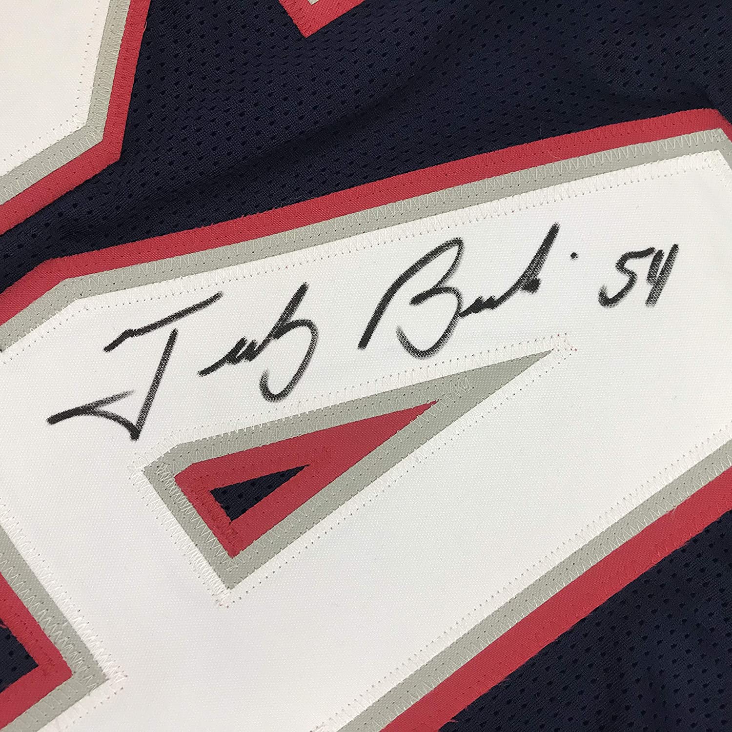 autographed-signed-tedy-bruschi-new-england-blue-football-jersey-jsa-coa