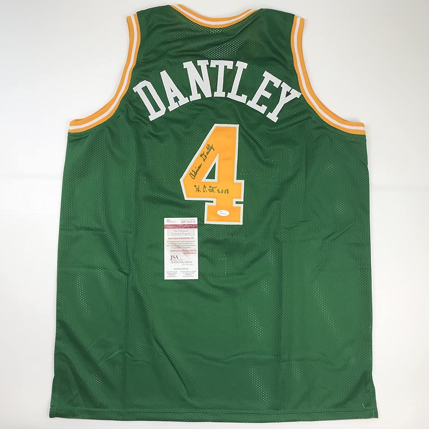 autographed-signed-adrian-dantley-hof-2008-utah-green-basketball-jersey-jsa-coa