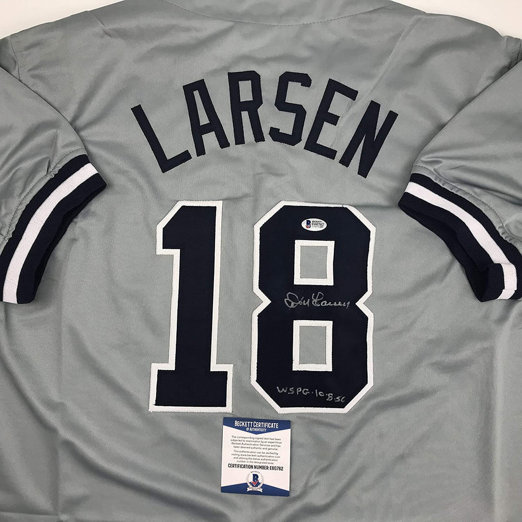 autographed-signed-don-larsen-ws-pg-10-8-56-new-york-grey-baseball-jersey-beckett-bas-coa