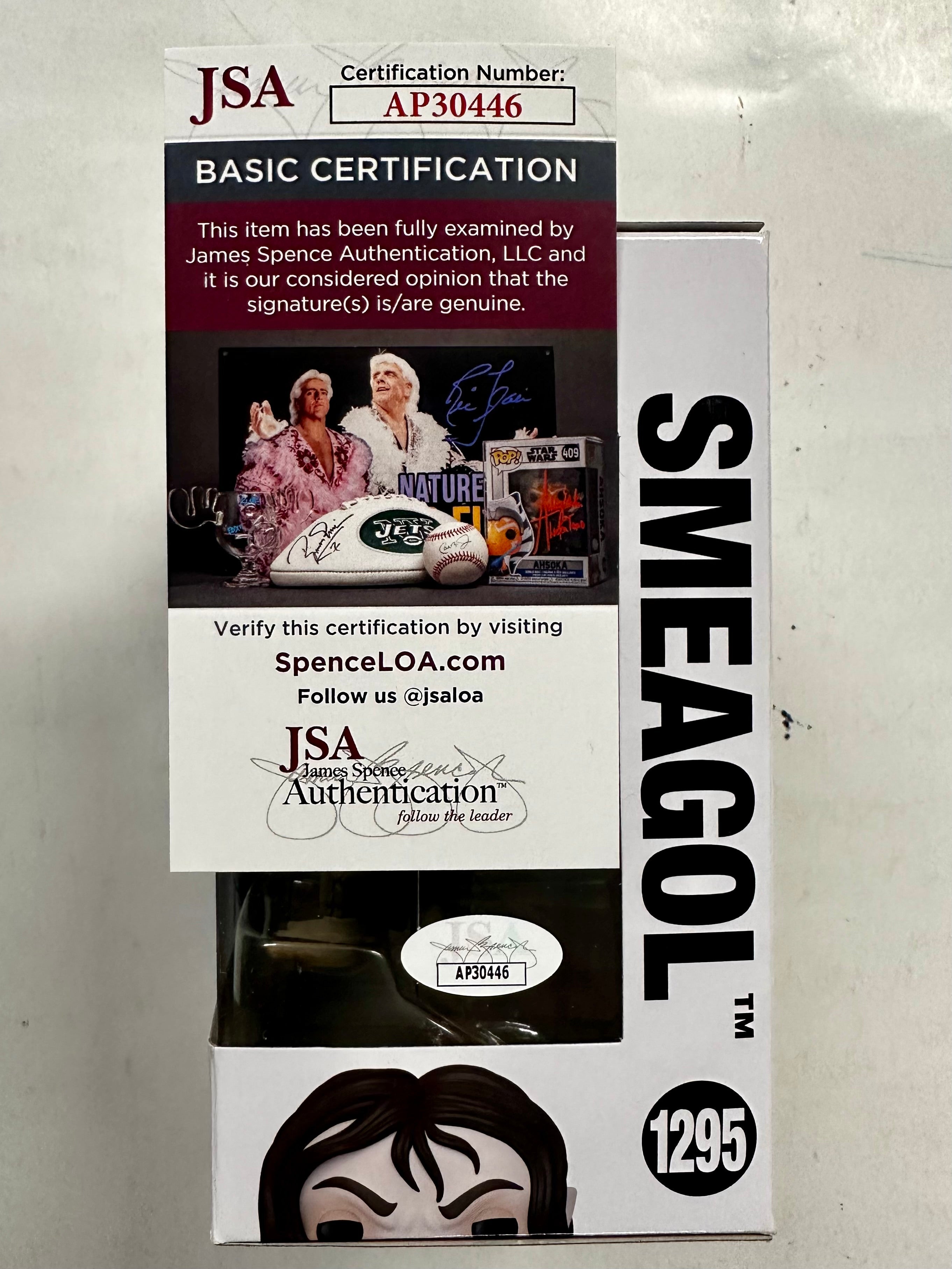 andy-serkis-signed-smeagol-lord-of-the-rings-2022-funko-pop-1295-with-jsa-coa