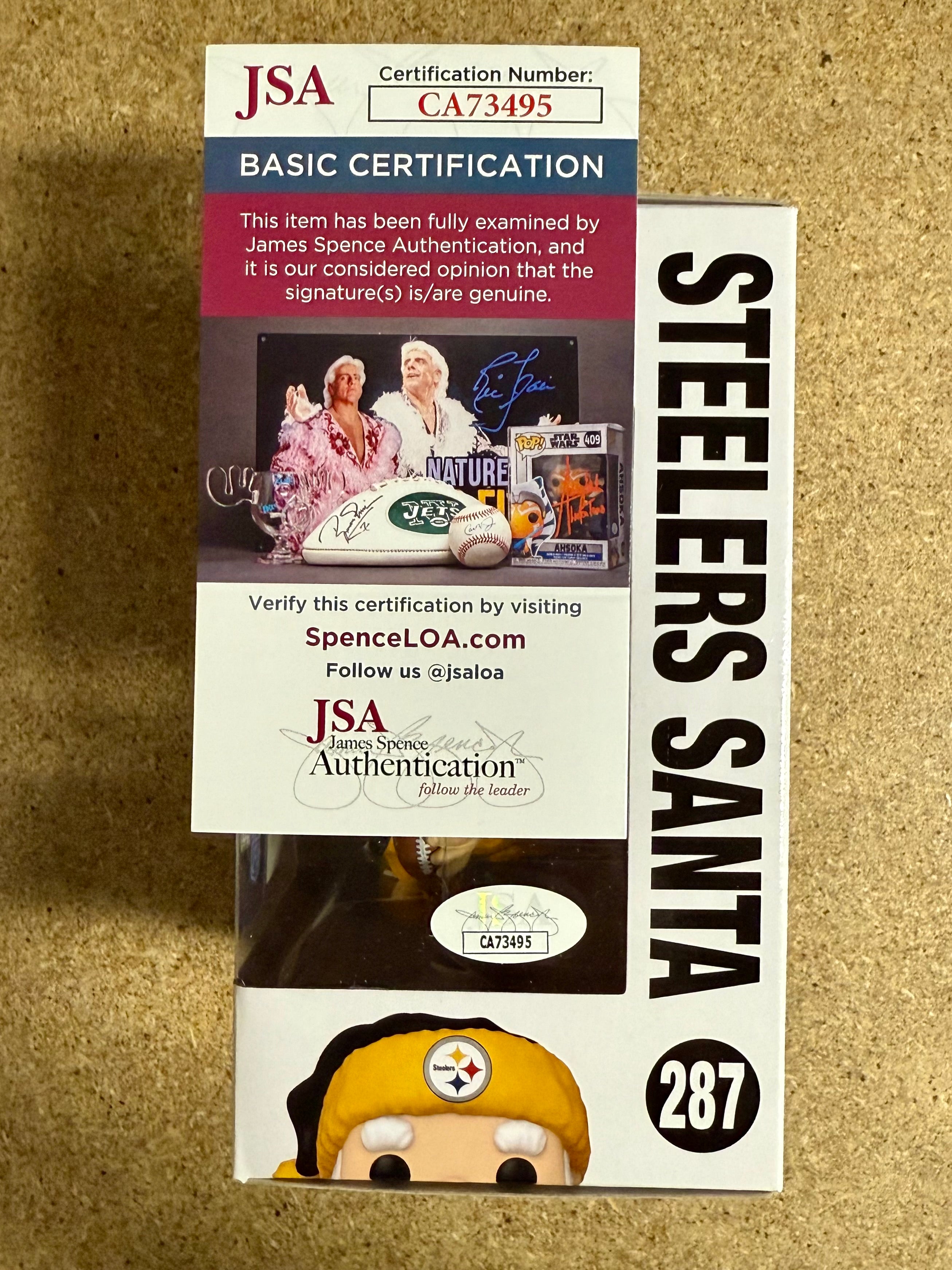 donnie-iris-signed-nfl-pittsburgh-steelers-santa-funko-pop-287-with-jsa-coa