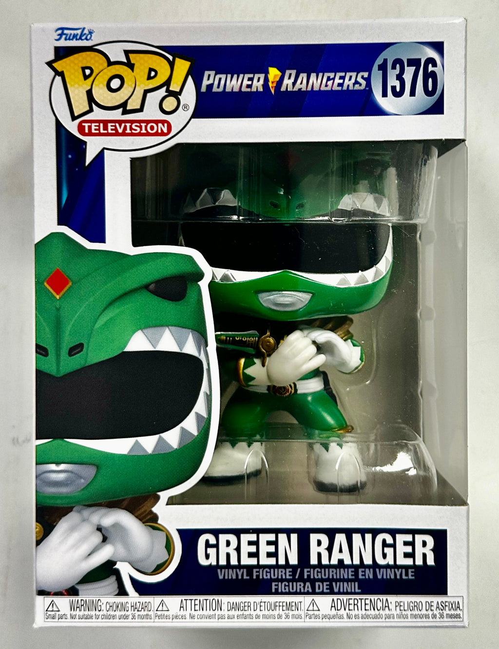 Funko Pop! Television Green Power Ranger With Dragon Dagger #1376 MMPR 30th 2023